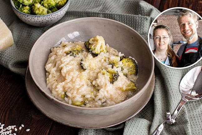 Risotto: Der Reis sollte am Ende leicht bissfest sein.