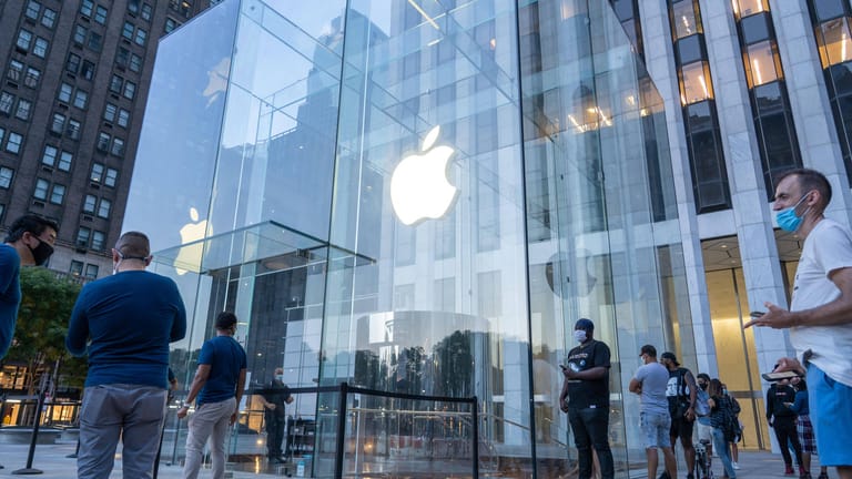 Apple Store in New York: Die #AppleToo-Bewegung will auf Missstände im Unternehmen aufmerksam machen.