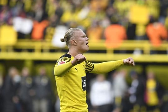 Er kam, sah und traf bei seinem Comeback gleich wieder doppelt: BVB-Stürmer Erling Haaland.