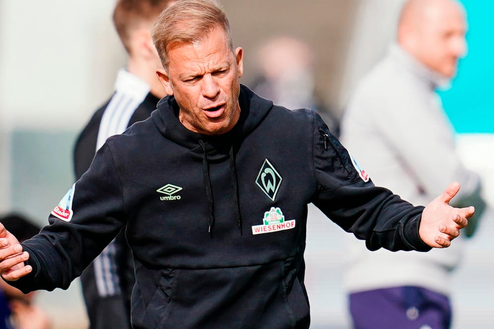 Markus Anfang: Der Werder-Trainer erlebte einen enttäuschenden Nachmittag in Darmstadt.