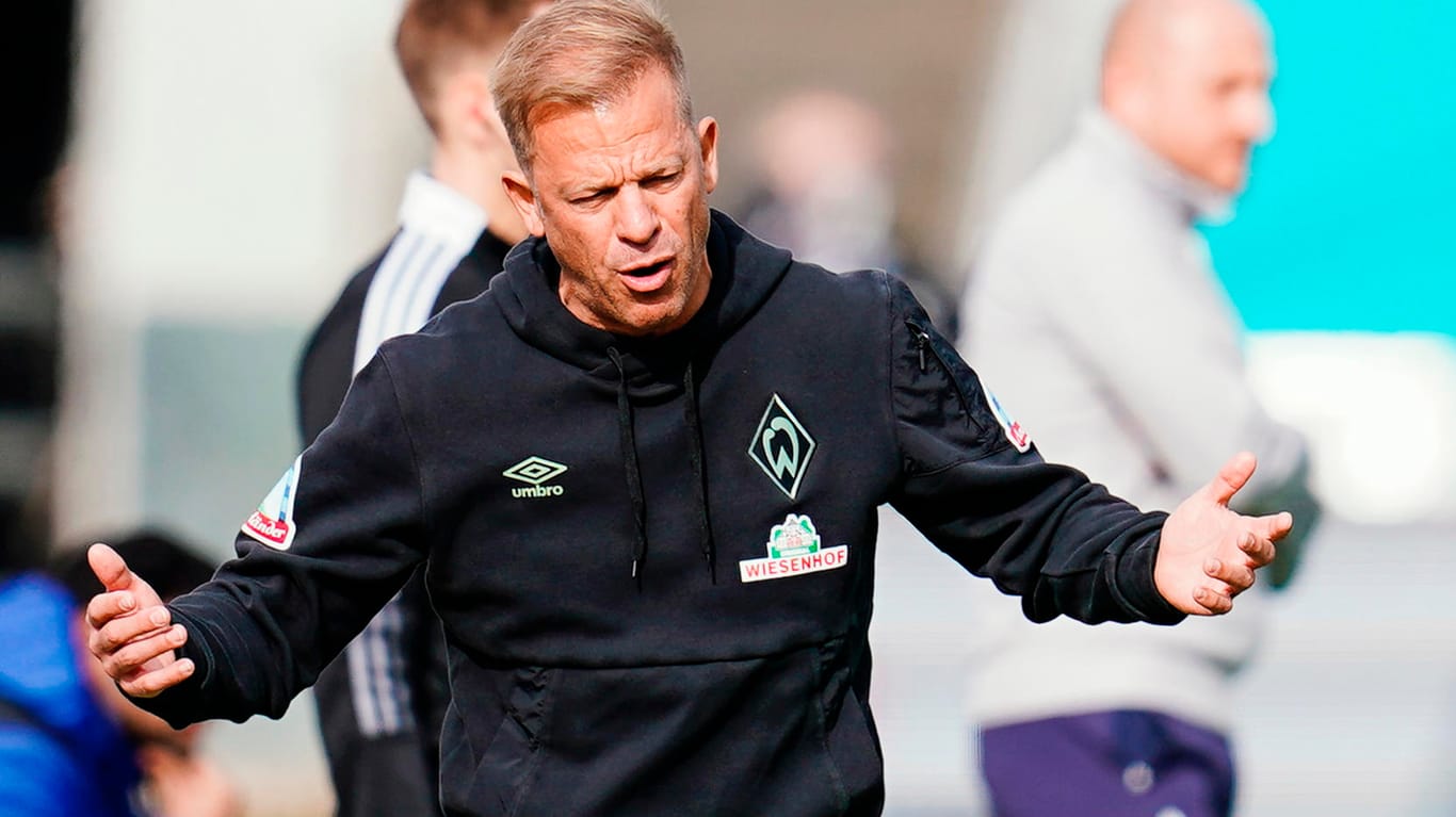 Markus Anfang: Der Werder-Trainer erlebte einen enttäuschenden Nachmittag in Darmstadt.