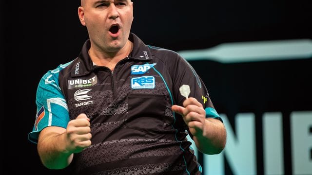 Der Engländer Rob Cross bezwang im EM-Finale den Niederländer Michael van Gerwen mit 11:8.