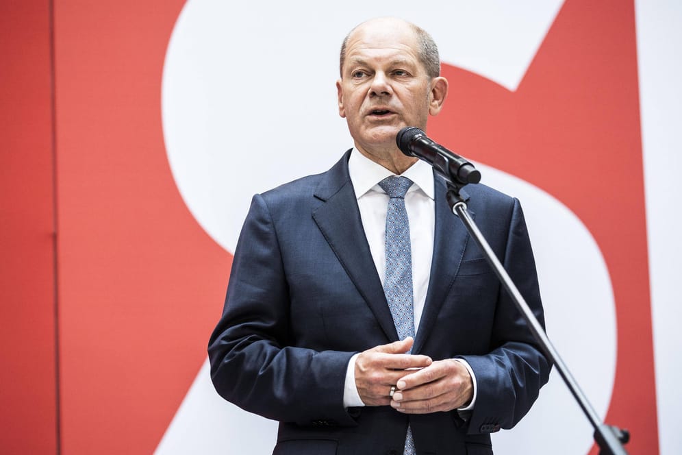 Olaf Scholz im Willy-Brandt-Haus: Der SPD-Kanzlerkandidat muss nicht nur die Ampel-Parteien, sondern auch Strömungen innerhalb seiner eigenen Partei in Einklang bringen.
