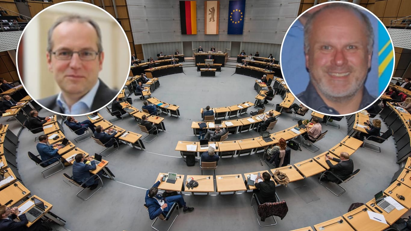 Andreas Otto (l. Grüne) und Andreas Otto (FDP) aus Berlin: Einer darf ins Abgeordnetenhaus, der andere nicht. Bei der Benachrichtigung kam es zu einem Fehler der Landeswahlleitung.