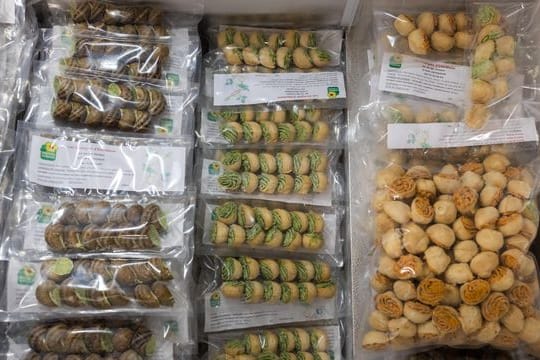 Die fertigen Produkte der Schneckenzucht von M.