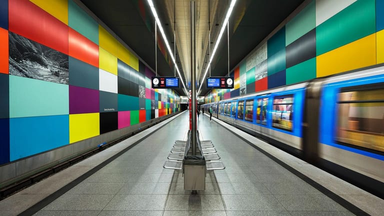 Die U-Bahn Station Georg-Brauchle-Ring: Inzwischen gibt es 100 U-Bahn-Stationen in München.