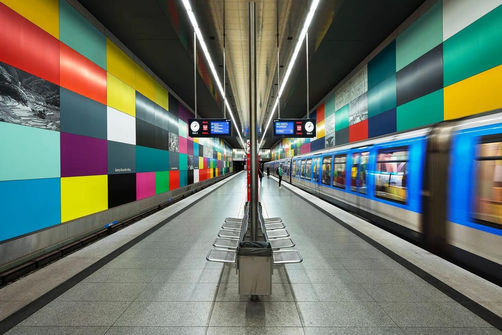 Die U-Bahn Station Georg-Brauchle-Ring: Inzwischen gibt es 100 U-Bahn-Stationen in München.