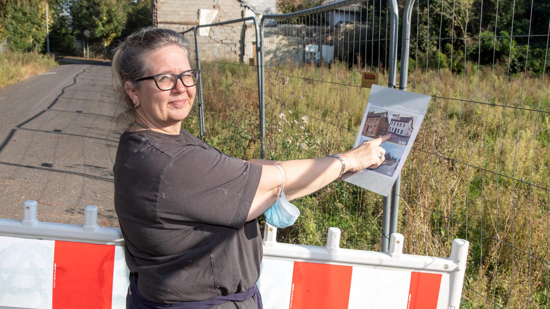 1995 ist Petra Schumann mit ihren Eltern hier aus Immerath weggezogen, zurückgekommen ist sie erst beim Abriss wieder.