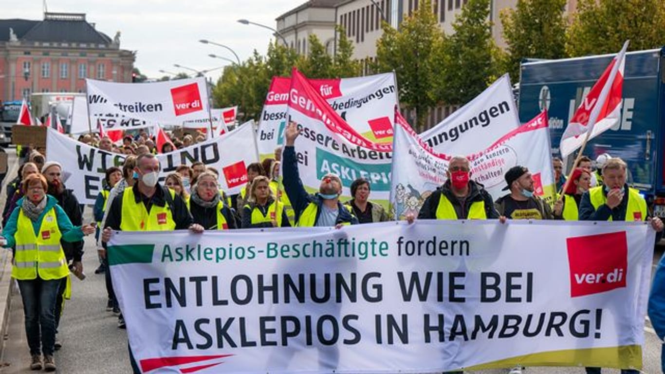 Warnstreik Asklepios-Kliniken Brandenburg