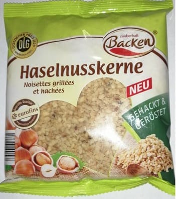 "Zauberhaft Backen: Haselnusskerne gehackt“: Die Backzutat wird zurückgerufen.