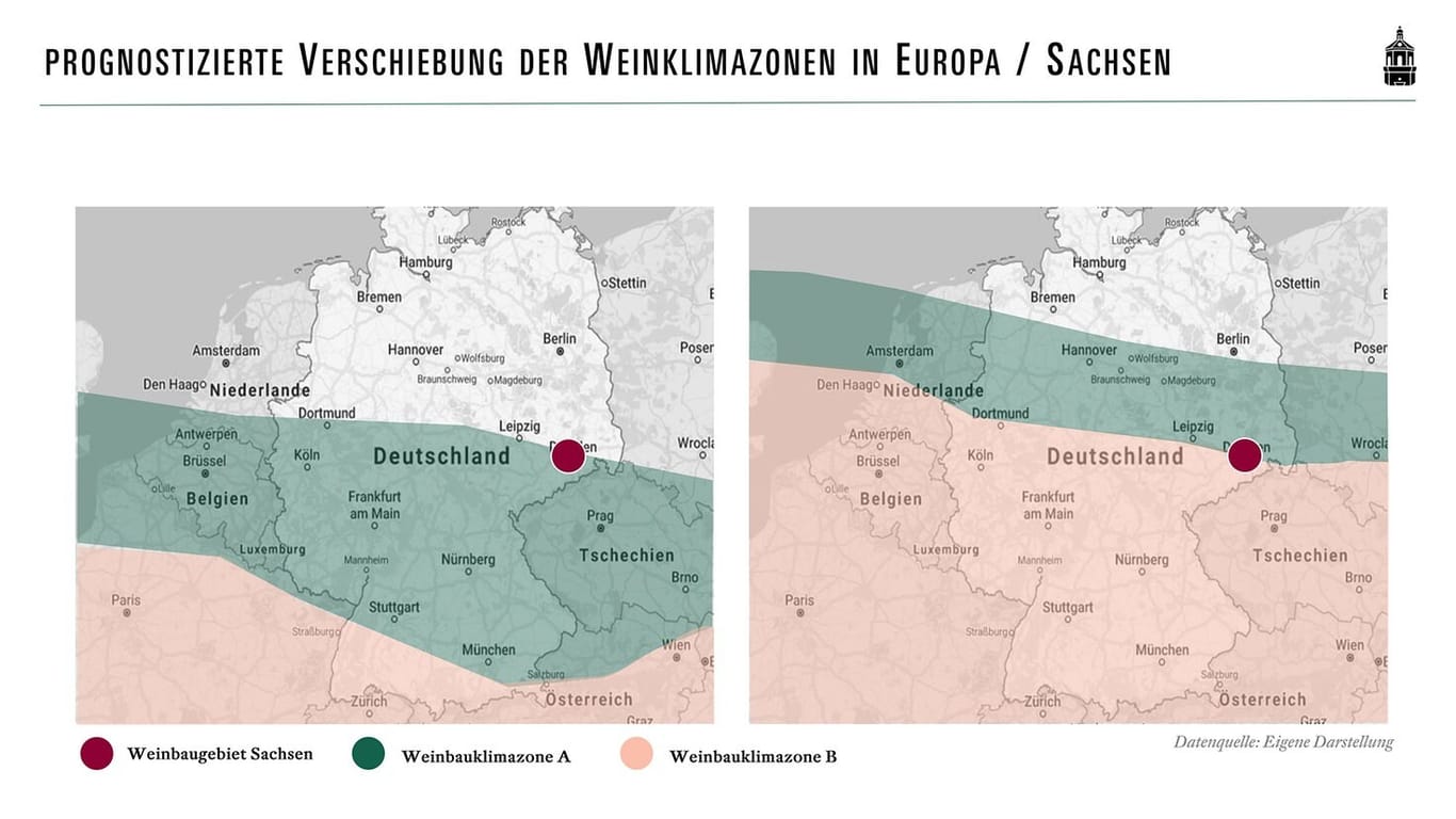 Die Weinbauzonen in Europa sind in drei Hauptkategorien unterteilt: A, B und C. In Deutschland finden sich nur die kühle Weinbauklimazone A und die mild-warme Klimazone B, zu der hier allerdings bisher nur das Anbaugebiet Baden gehört. Bis 2030 dürften viele Regionen dazukommen.