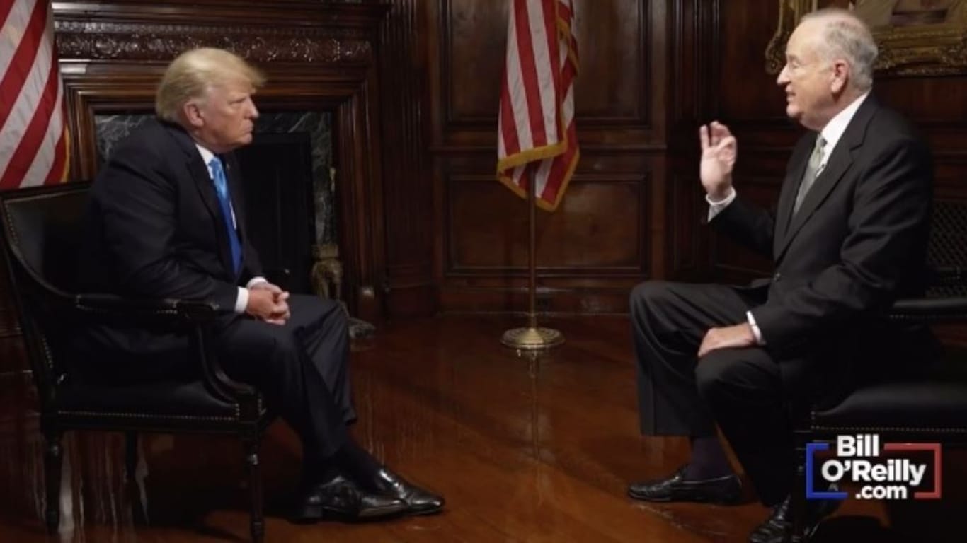 Donald Trump im Interview mit "Fox-News"-Moderator Bill O'Reilly.