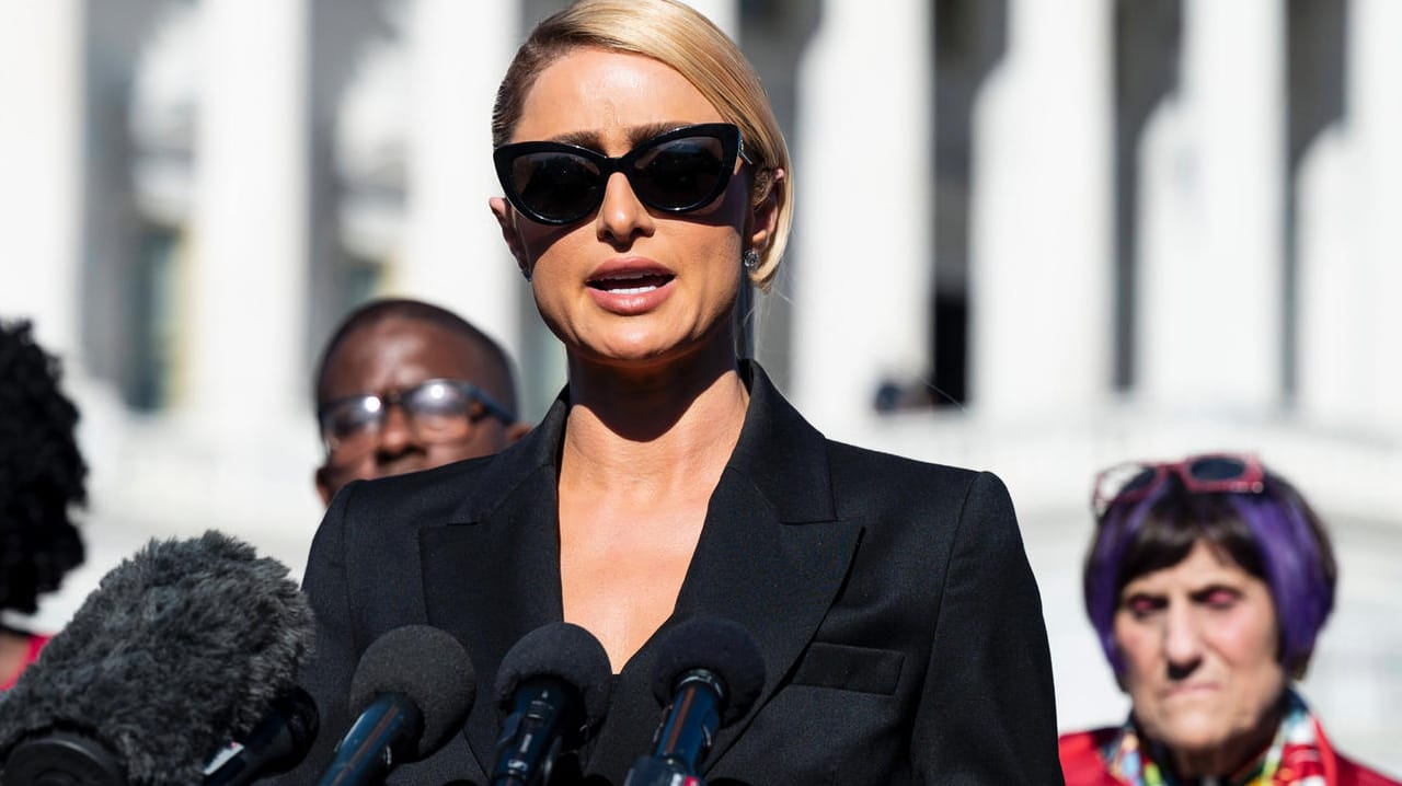 Paris Hilton bei ihrer Rede vor dem US-Kongress.