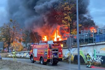 Flüssiggasanlage in Dresden in Brand geraten