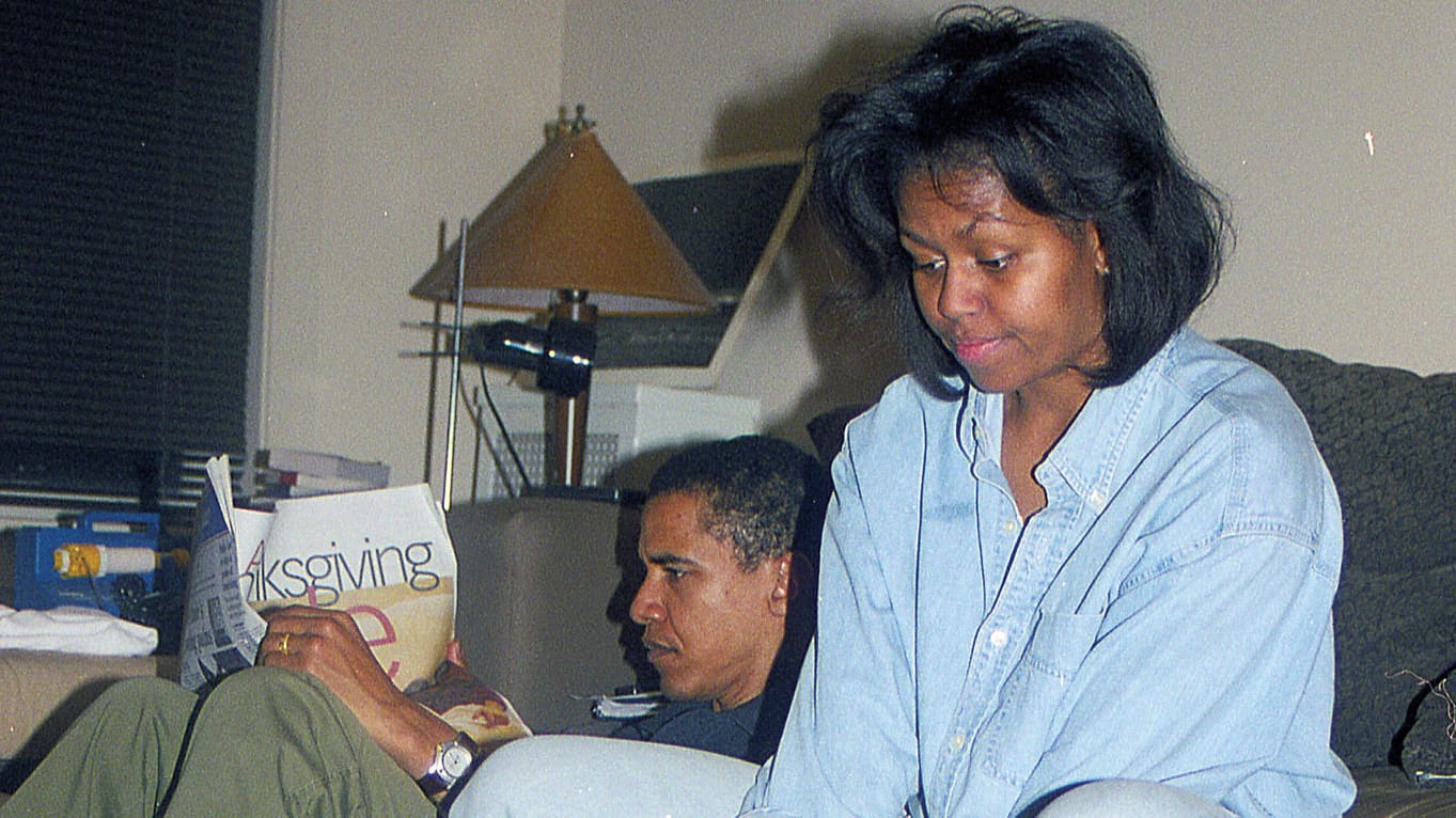 Der spätere Präsident in jüngeren Jahren: Seit 1992 ist Barack Obama mit Michelle verheiratet.