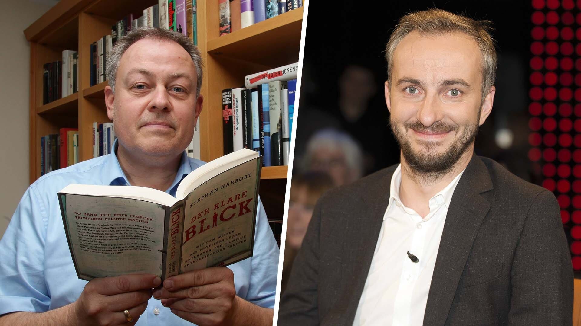 Autor Stephan Harbort und Jan Böhmermann: Der Düsseldorfer Profiler wehrt sich gegen die Vorwürfe des Satirikers.