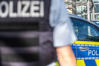Ein Polizist steht vor einem Streifenwagen (Symbolbild): In drei Städten hat die Hamburger Steuerfahndung Razzien durchgeführt.