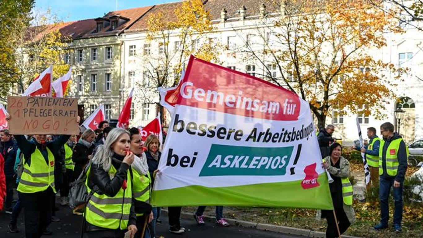 Verdi ruft zu sechstägigem Streik in Asklepios-Kliniken auf