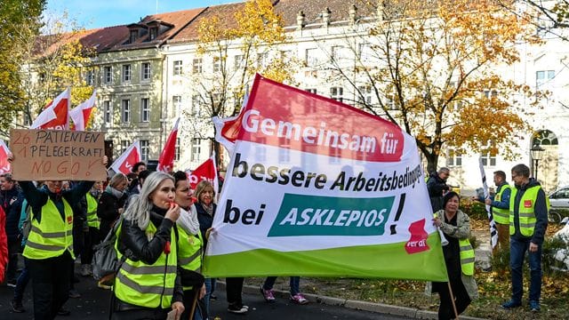 Verdi ruft zu sechstägigem Streik in Asklepios-Kliniken auf