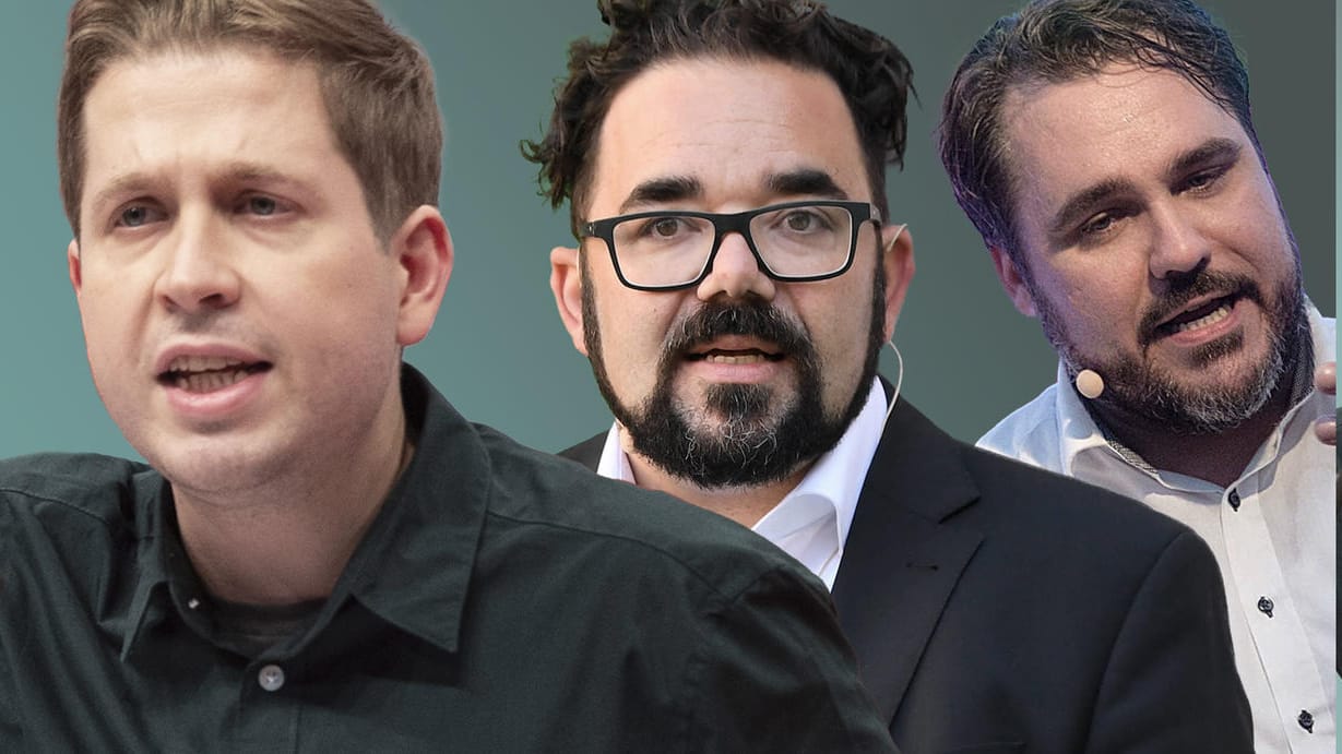 Kevin Kühnert, Chris Kühn und Daniel Föst: Kampf gegen explodierende Mieten in der AG 11.