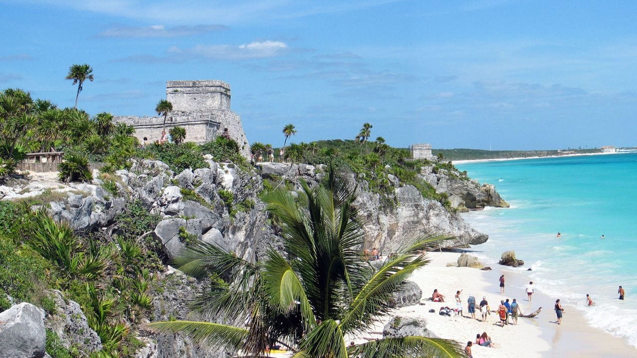 Der beliebte Urlaubsort Tulum in Mexiko. Der beliebte Urlaubsort Tulum in Mexiko.