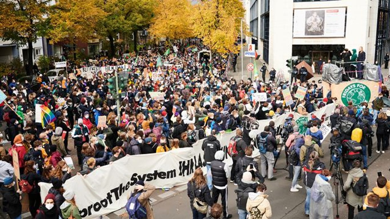 Demonstration Klimaschützer in Berlin