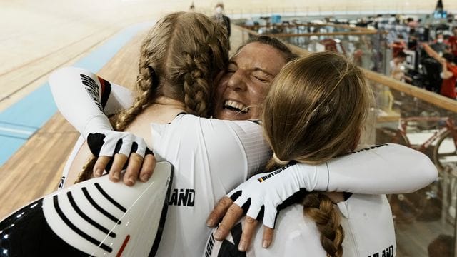 Das deutsche Team hatte bei der Bahnrad-WM viel Grund zum Jubeln. Das deutsche Team hatte bei der Bahnrad-WM viel Grund zum Jubeln.