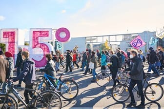 Demonstration von Klimaschützern in Berlin
