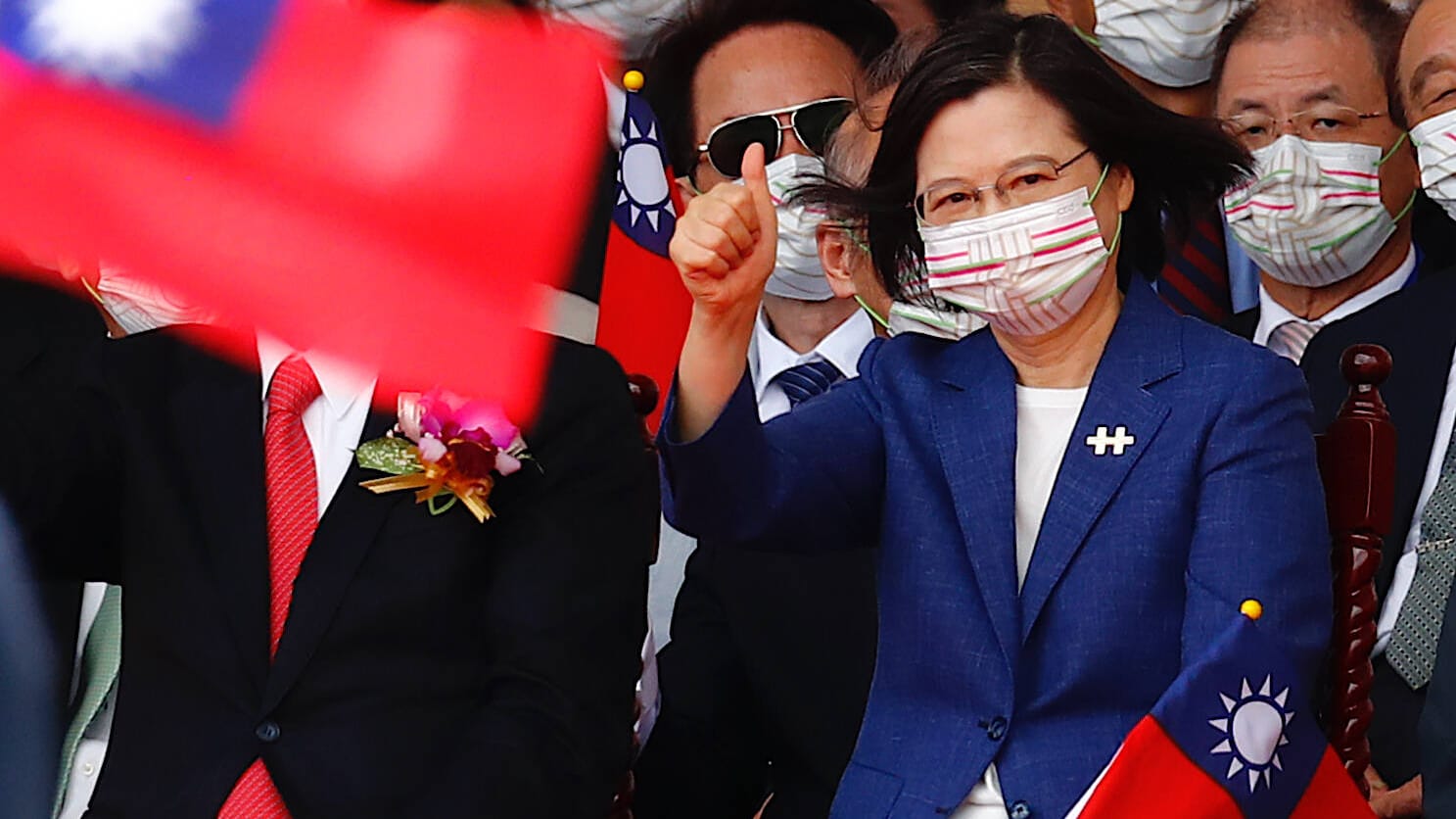 Die taiwanesische Präsidentin Tsai Ing-wen spricht am Nationalfeiertag (Archivbild): Taiwan und die USA haben über eine Einbindung in UN-Organisationen gesprochen. Die taiwanesische Präsidentin Tsai Ing-wen spricht am Nationalfeiertag (Archivbild): Taiwan und die USA haben über eine Einbindung in UN-Organisationen gesprochen.