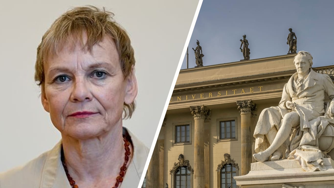 Sabine Kunst (Archivbild/Montage): Die Präsidentin der Berliner Humboldt-Universität ist zurückgetreten.