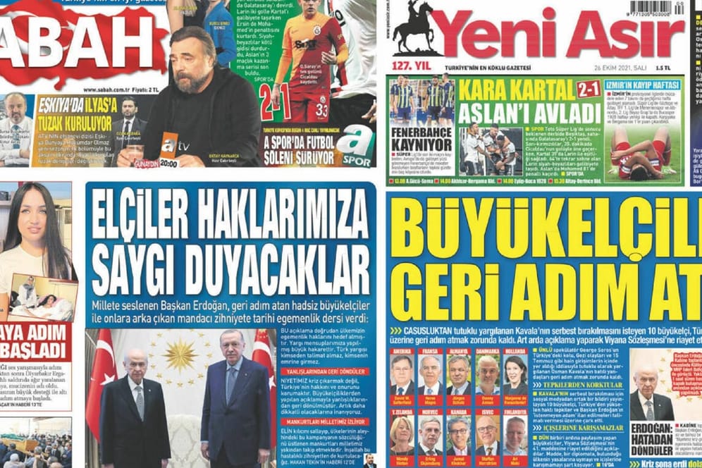Türkische Tageszeitungen werten das Ende des Botschafterstreits positiv für die Türkei.