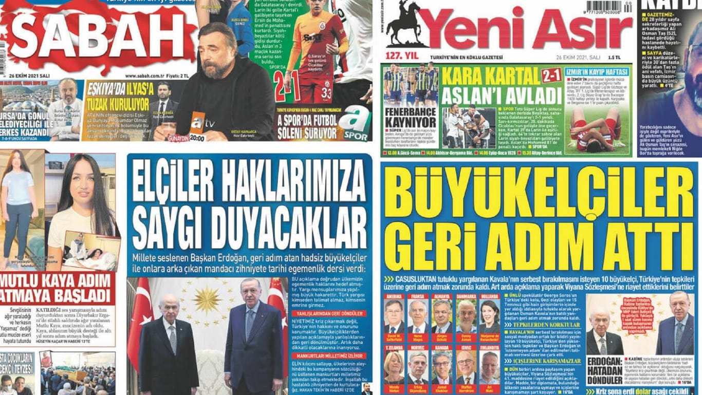 Türkische Tageszeitungen werten das Ende des Botschafterstreits positiv für die Türkei.