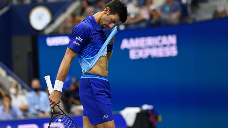 Novak Djokovic bei den US Open im September: Wird der Serbe beim nächsten Grand-Slam-Turnier nicht dabei sein können?