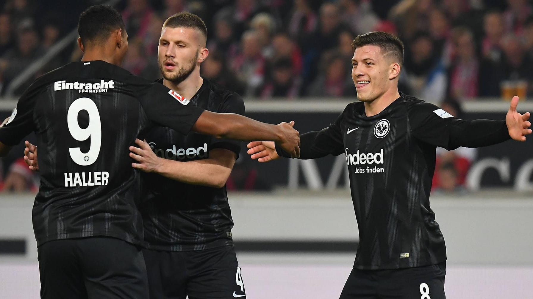 Sebastien Haller, Ante Rebic und Luka Jovic (v.l.n.r.) bildeten die Frankfurter Büffelherde.