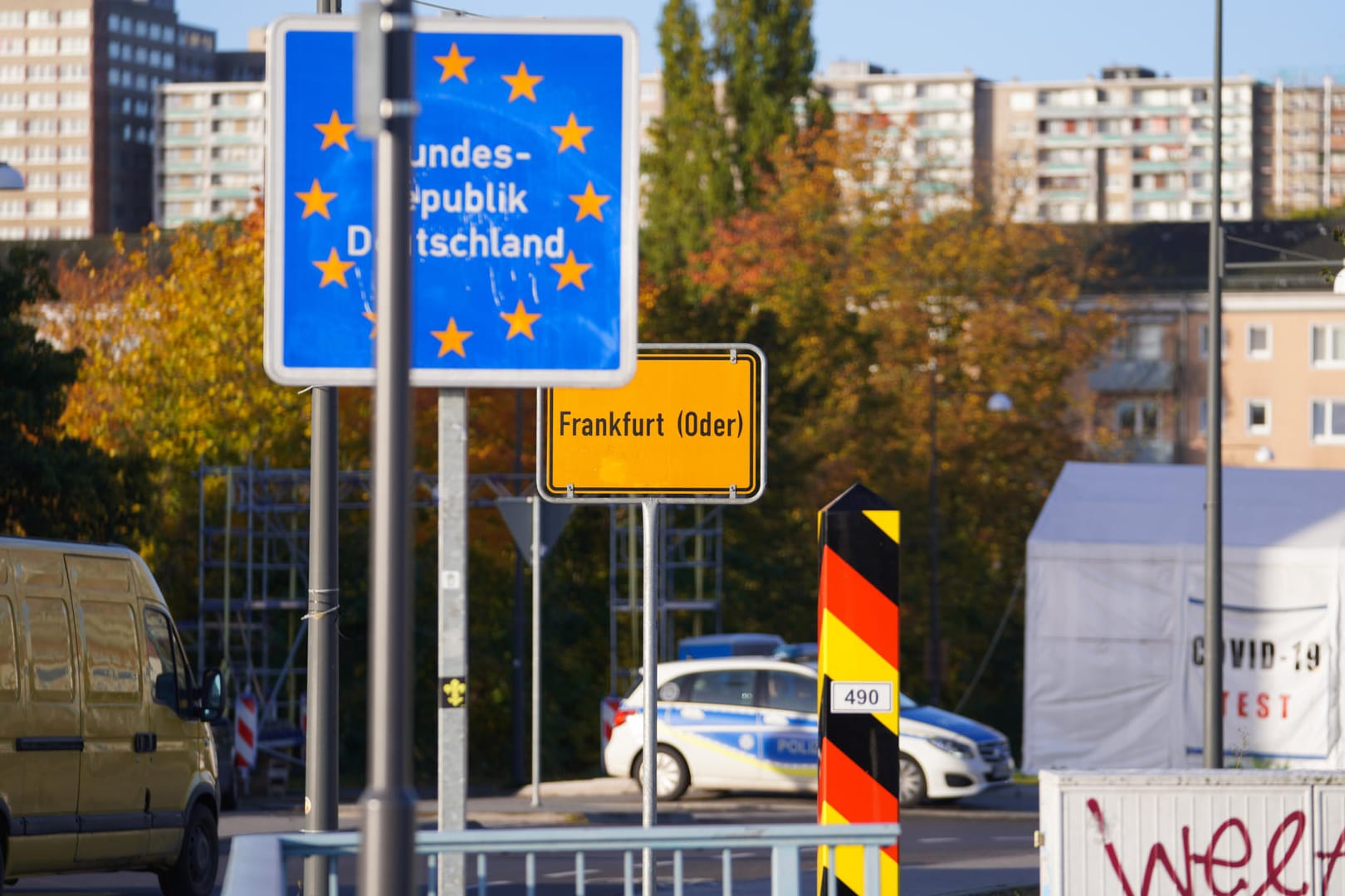 Bundespolizei-Kontrollen an der Grenze zu Polen (Symbolbild): Bei Lanz ging es auch um den Flüchtlingskonflikt der EU mit Belarus und Polen.