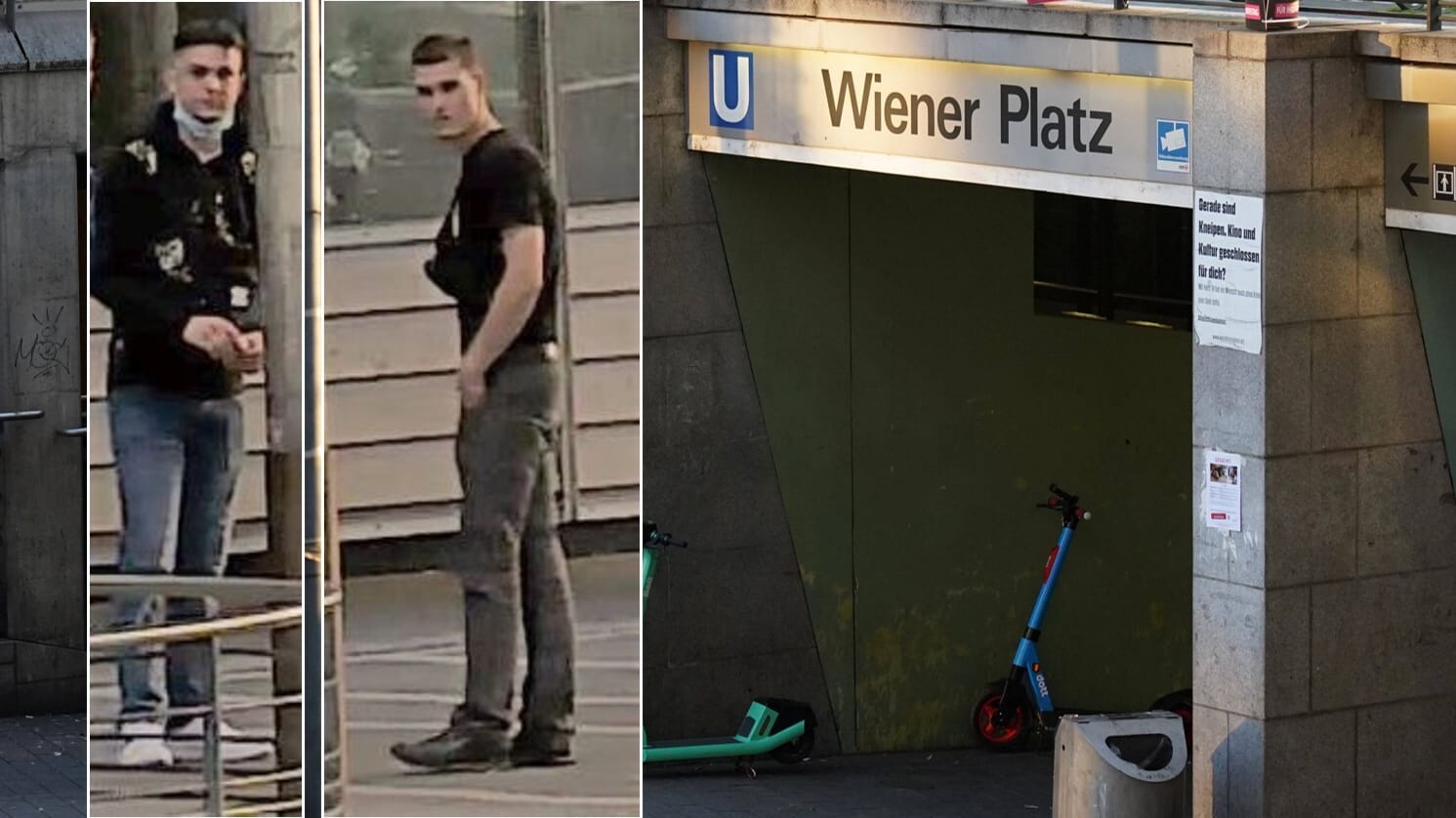 Fahndung in Köln (Montage): Die Polizei sucht nach zwei jungen Männern, die einen Mann in Mülheim verprügelt haben sollen. Fahndung in Köln (Montage): Die Polizei sucht nach zwei jungen Männern, die einen Mann in Mülheim verprügelt haben sollen.
