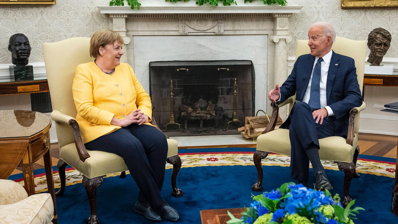 Joe Biden empfängt Angela Merkel im Weißen Haus in Washington, D.C.: Der US-Präsident setzt weiter auf ein starkes Deutschland.