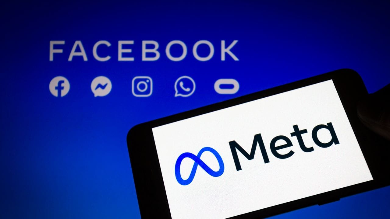 Das Logo von Meta, der neuen Dachmarke des Facebook-Konzerns.