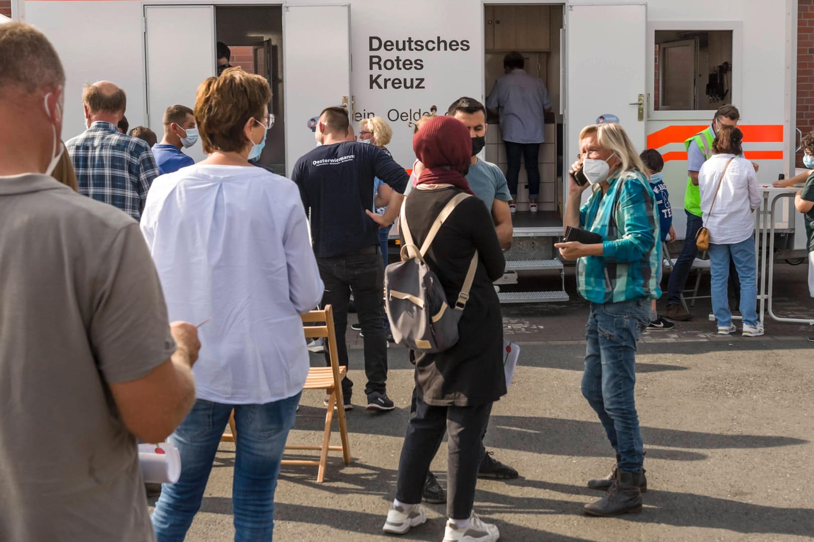 Impfaktion des Roten Kreuzes im nordrhein-westfälischen Wadersloh: "Dämpfender Effekt auf die Virusverbreitung in der Bevölkerung".