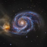 Die Spiral-Galaxie Messier 51 (Archivbild): Wegen ihrer Form wird sie auch Whirlpool-Galaxie genannt.