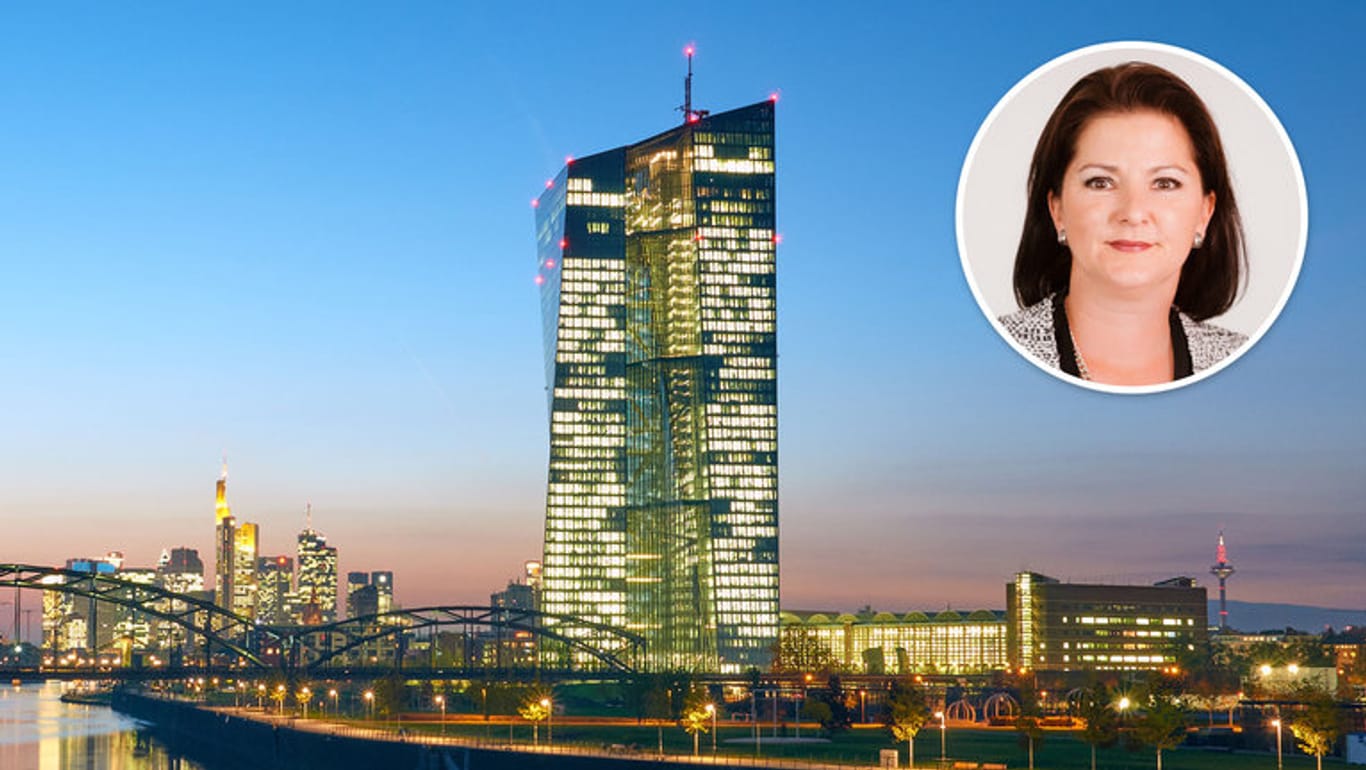Der Sitz der Europäischen Zentralbank Frankfurt: Die Zinsen bleiben auf Nullniveau.