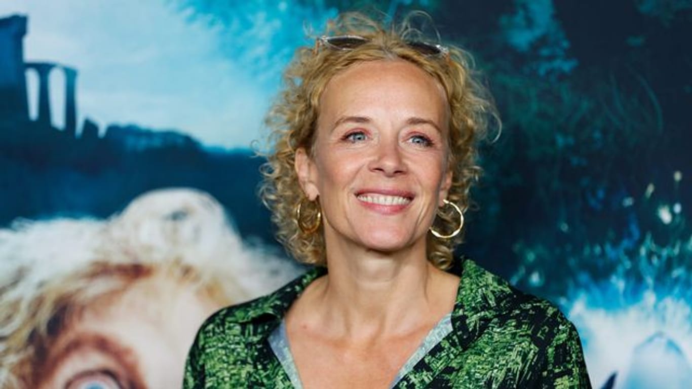 Katja Riemann stellt den Film "Catweazle" in Berlin vor.