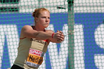 Hammerwerferin Betty Heidler bei der Leichtathletik-EM 2012 in Helsinki.