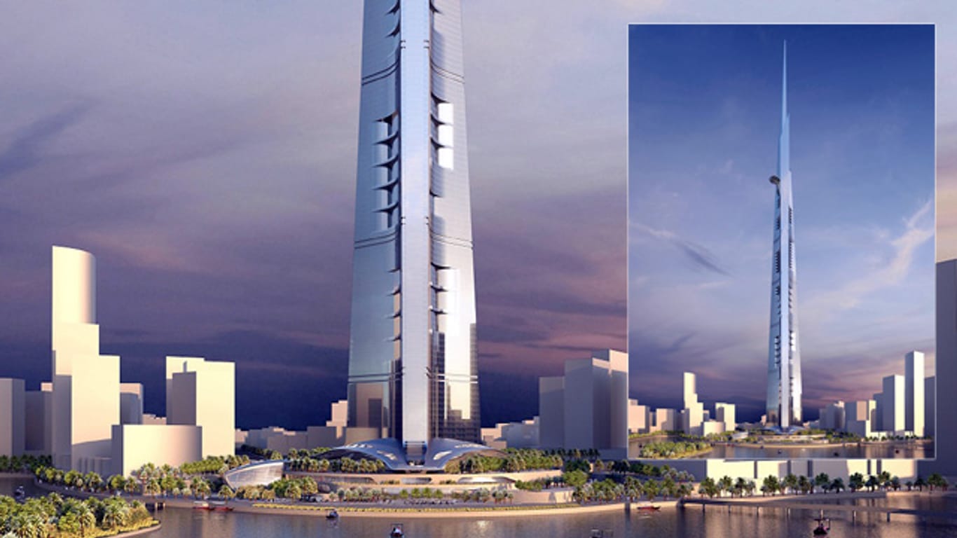 So soll der Kingdom Tower im saudi-arabischen Dschidda einmal aussehen