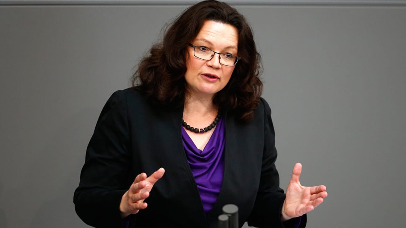 Bundesarbeitsministerin Andrea Nahles (SPD) will, dass Frührentner mehr arbeiten können