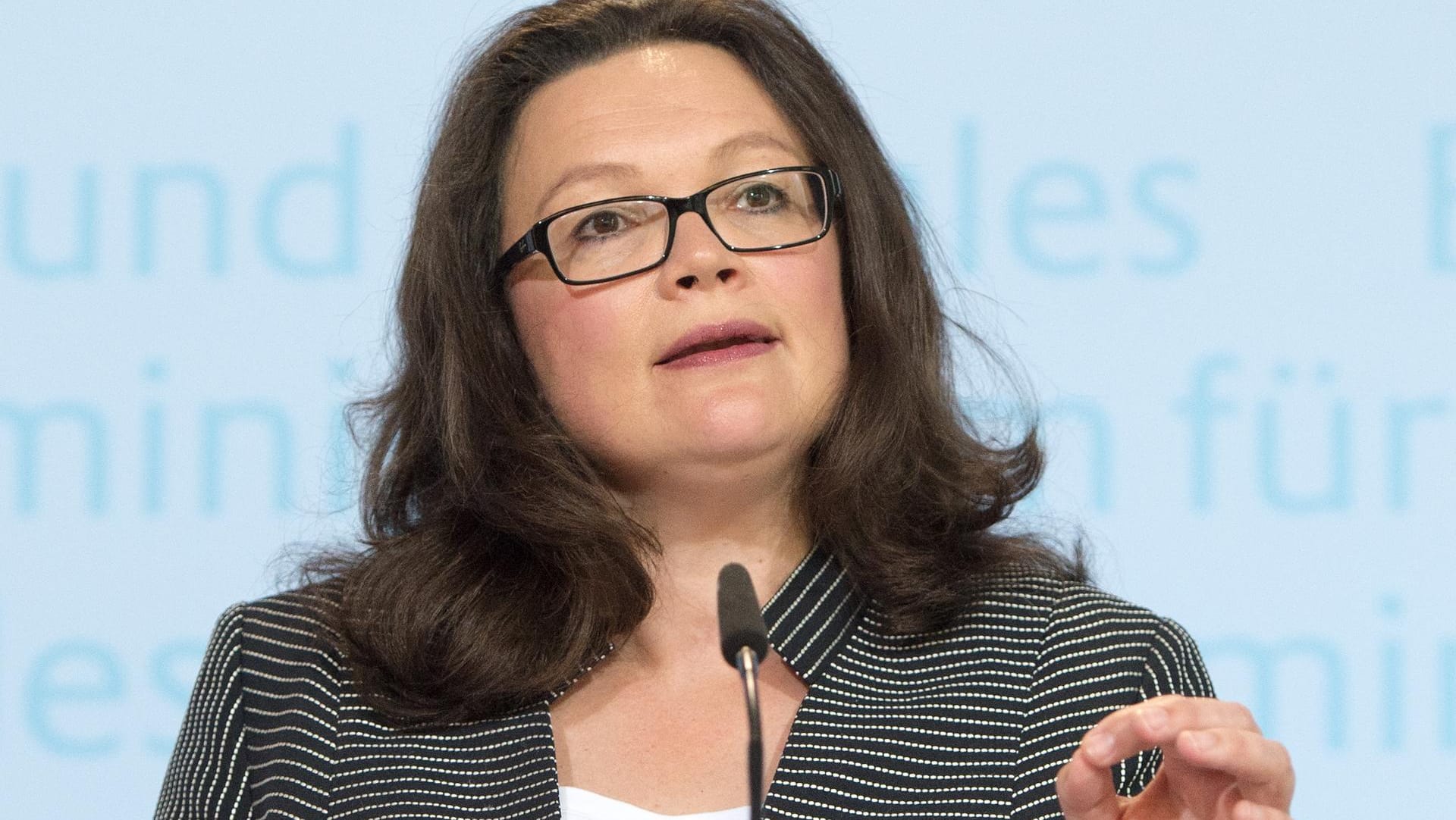 Bundesarbeitsministerin Andrea Nahles: Zwiespältige Entwicklung auf dem Arbeitsmarkt durch Flüchtlingskrise.