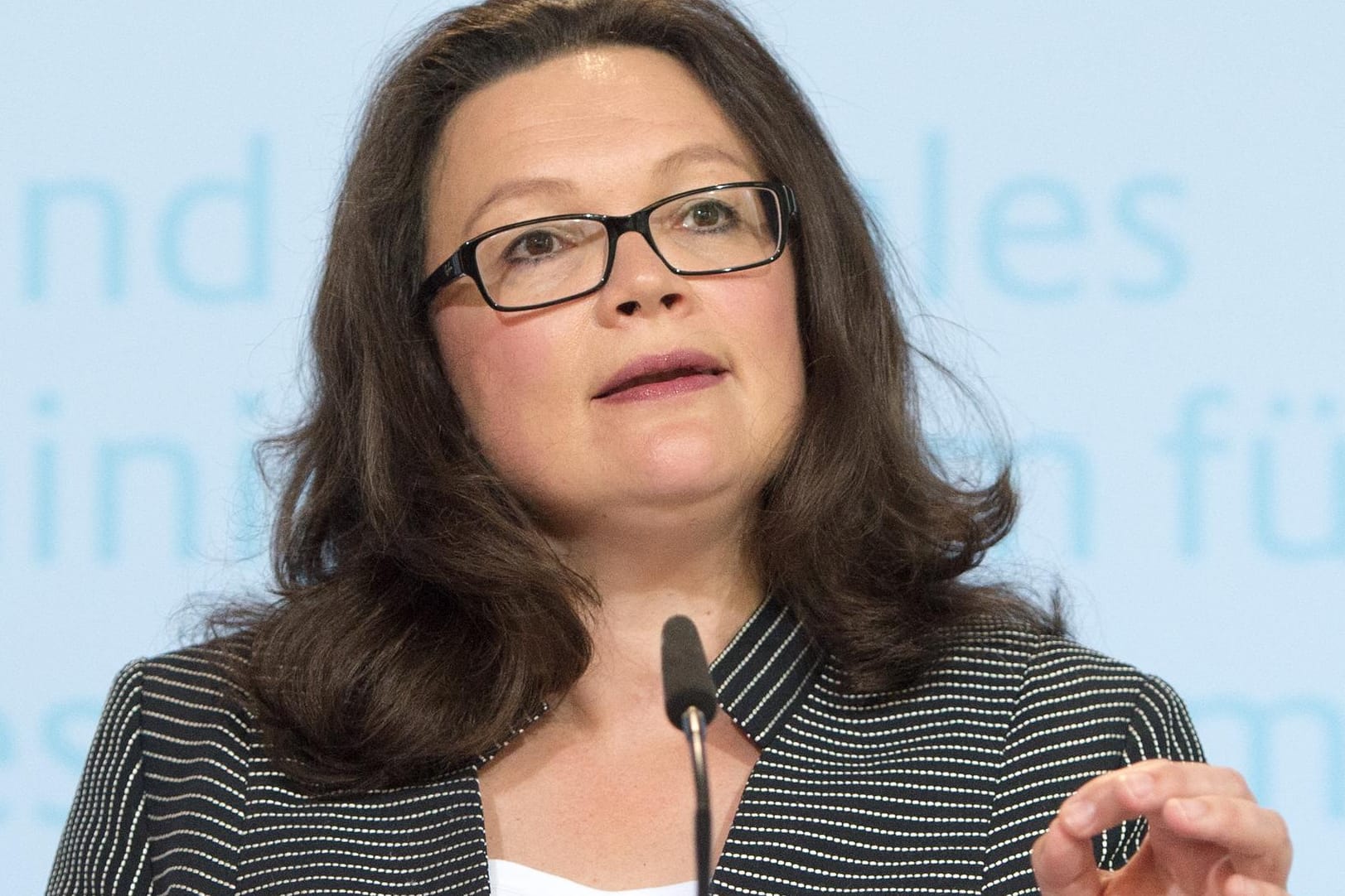 Bundesarbeitsministerin Andrea Nahles: Zwiespältige Entwicklung auf dem Arbeitsmarkt durch Flüchtlingskrise.