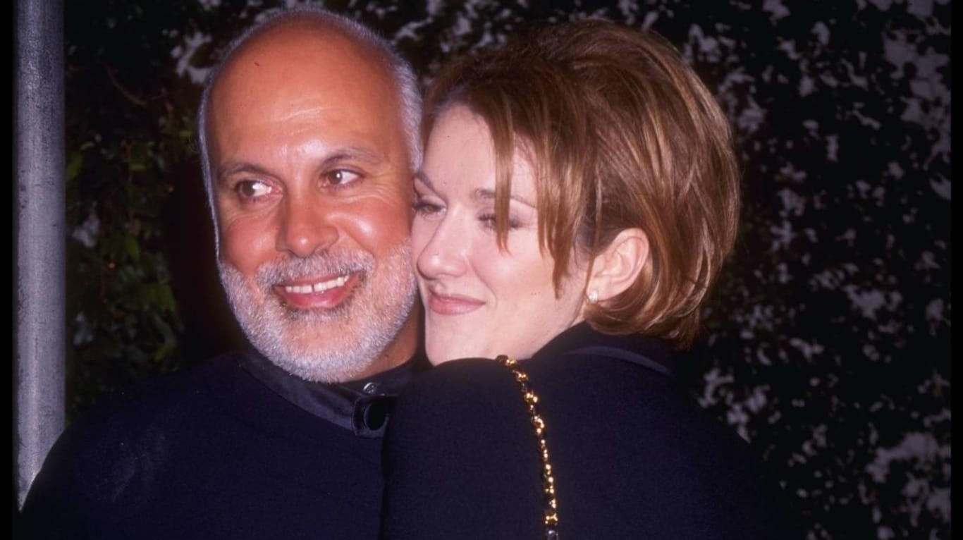 Céline Dion und ihr Ehemann René Angélil bei einer Grammy-Party in Los Angeles im Jahr 1996.