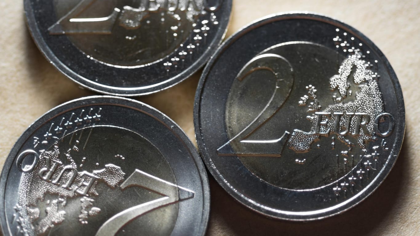 Zwei-Euro-Münzen. (Symbolfoto)
