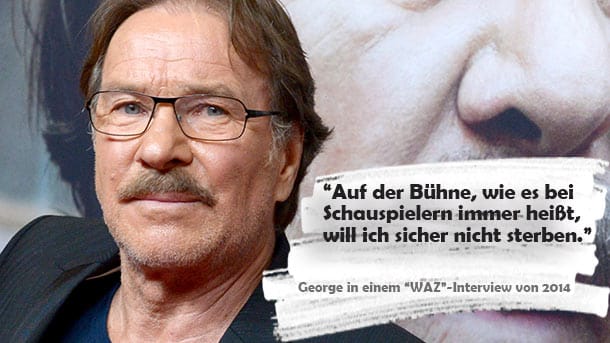 Vor knapp zwei Jahren verkündete George, er werde sich weitgehend aus dem Filmgeschäft zurückziehen.